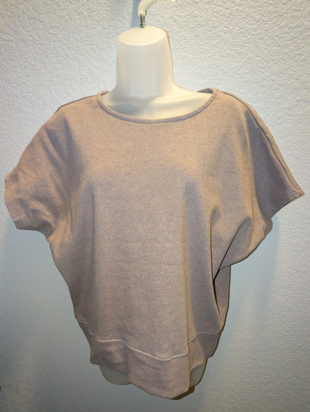Pact Women's Size Medium Deep Taupe Heather Airplane Dolman Top - Picture 2 of 6